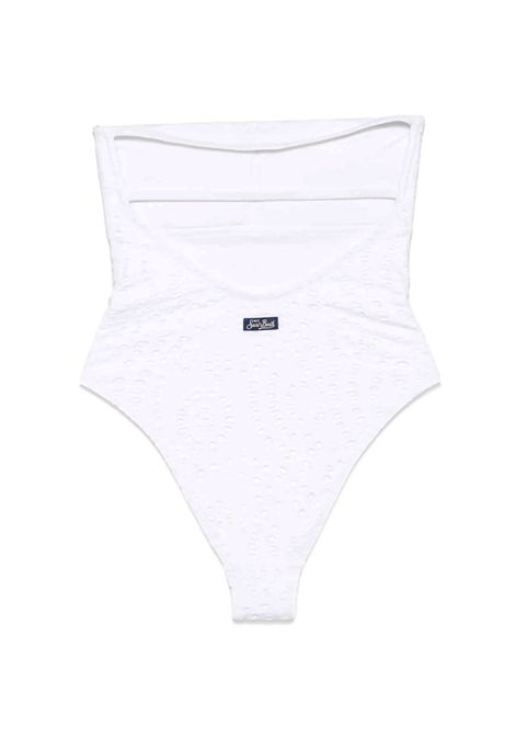 Costume donna Kayla MC2 Saint Barth 03729H Bianco intero pizzo sangallo scollo dritto fascette MC2 SAINT BARTH | Costume | KAYLA03729H01